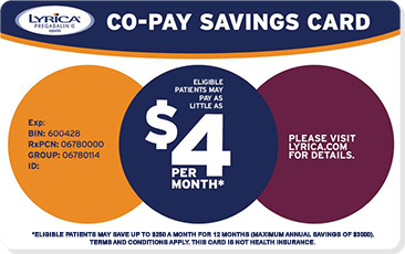 LYRICA® (pregabalin) Capsules CV co-pay savings card