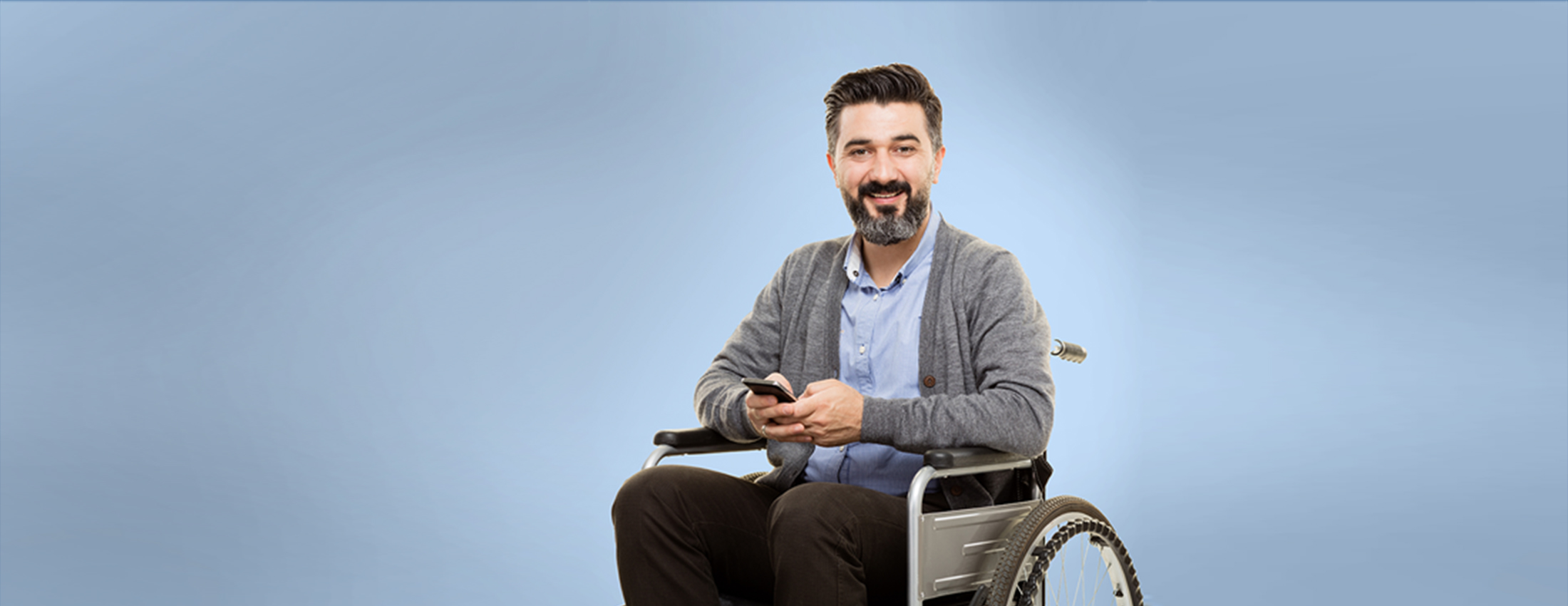 Image of man in wheelchair