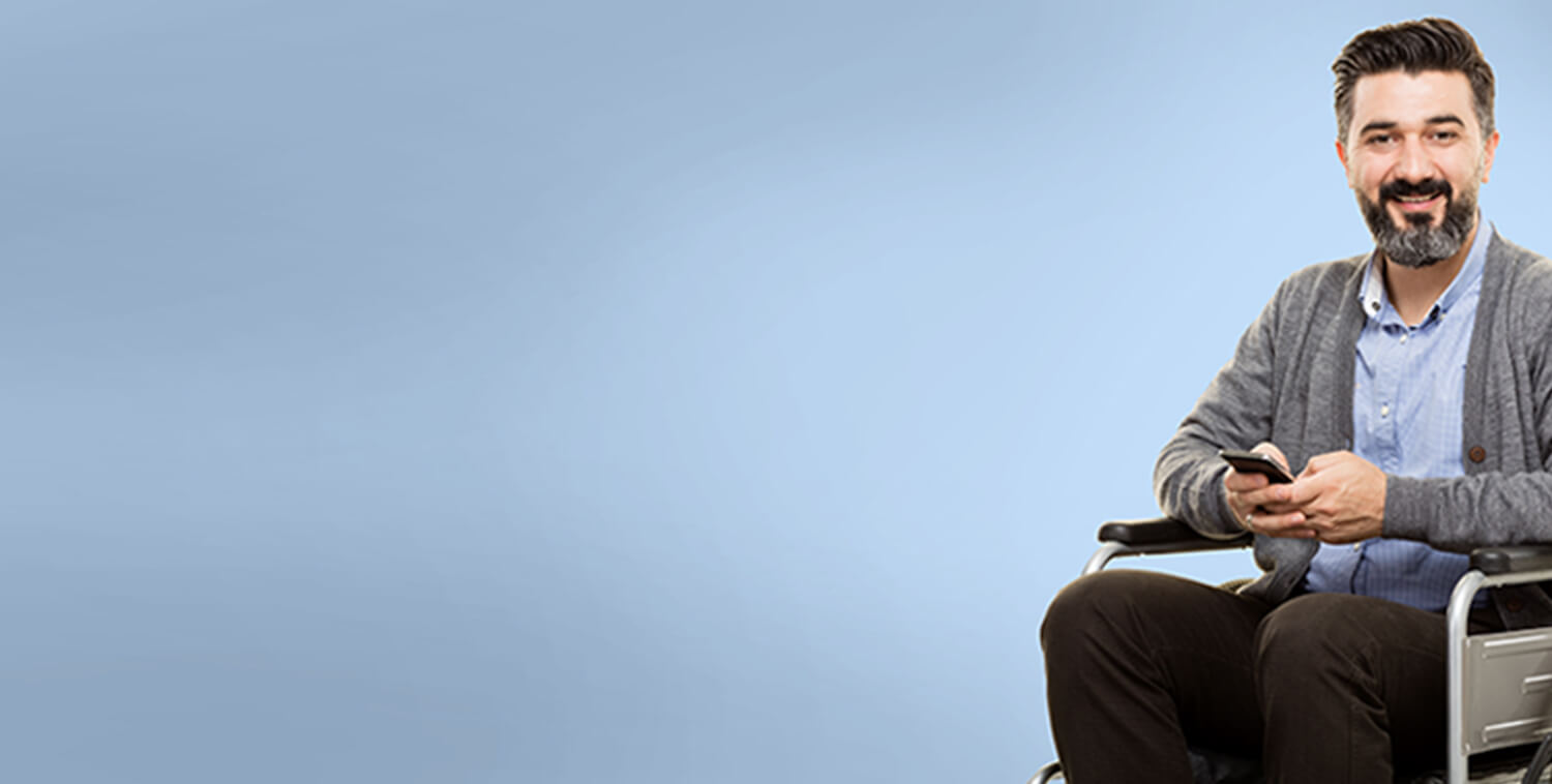 Image of man in wheelchair